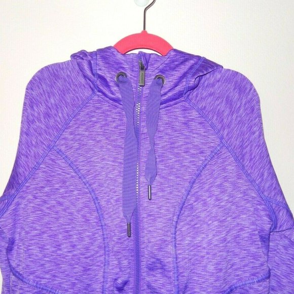 Athleta Hoodie Small Jacket Coat Purple Space Dye Full Zip Athletic Activewear - Picture 2 of 7